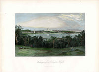 Picturesque American 1872 View Washington Arlington Heights Original Print