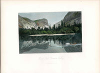 Picturesque American 1872 View Mirror Lake Yosemite Original Print