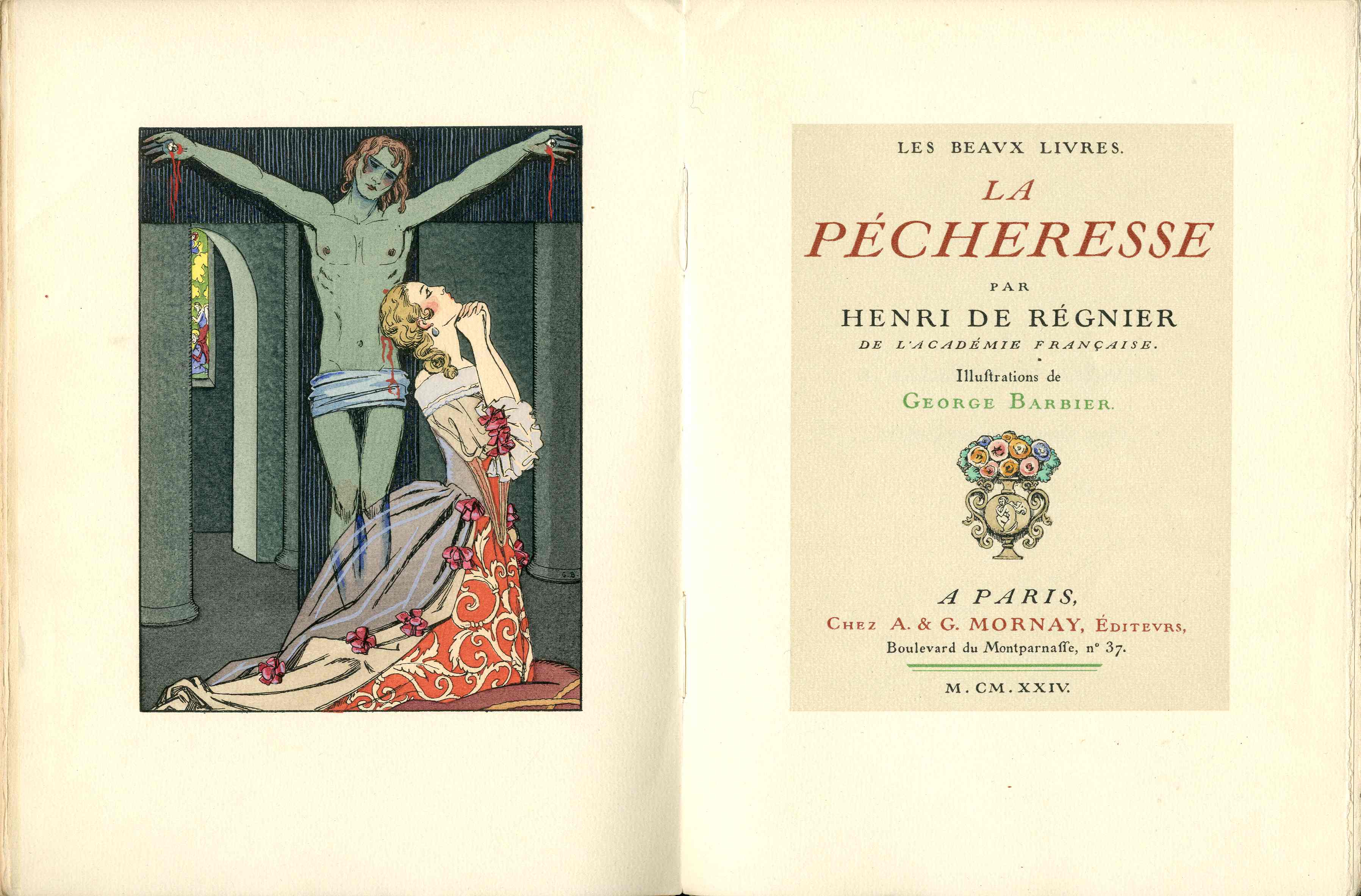 La Pecheresse by Henri De Regnier Color & Black & White Illustrations by George Barbier