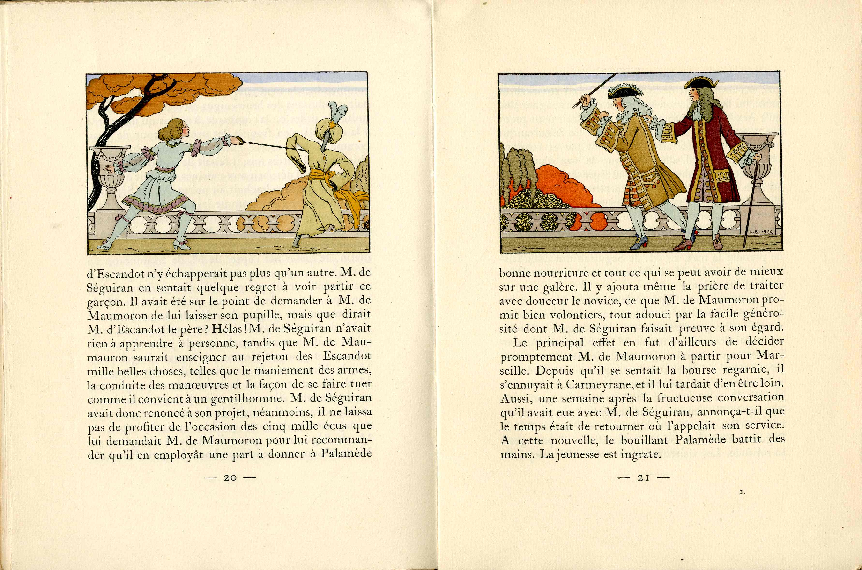 La Pecheresse by Henri De Regnier Color & Black & White Illustrations by George Barbier - Panteek Antique Prints