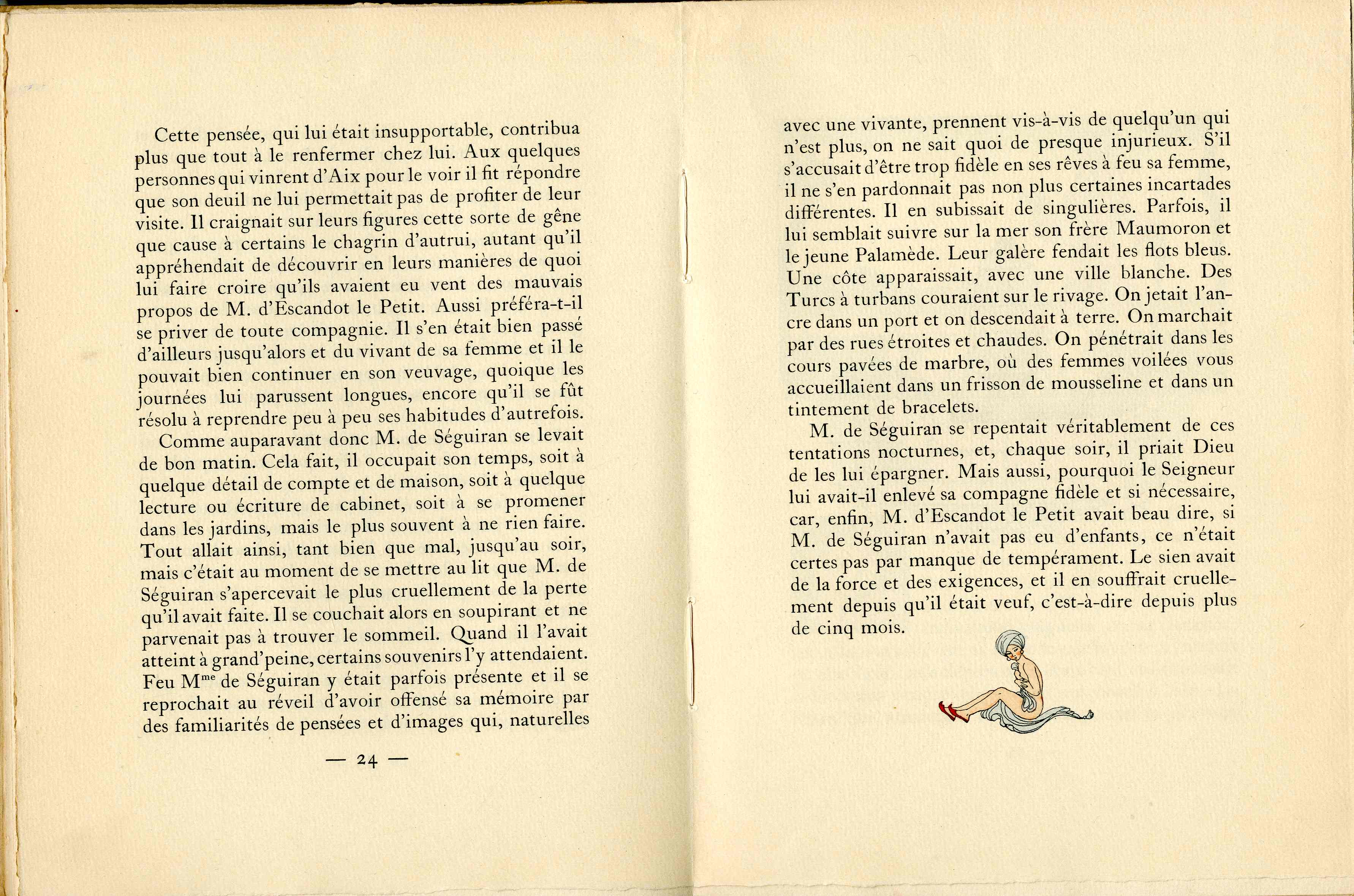 La Pecheresse by Henri De Regnier Color & Black & White Illustrations by George Barbier - Panteek Antique Prints