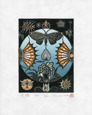 Ray Morimura Spring 1992 Woodblock Print Insect Festival - Panteek Antique Prints