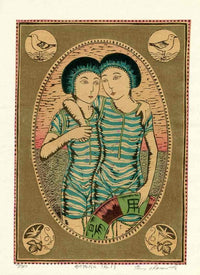 Ryusei Okamoto Original Woodblock Mother's Album-No 1 - Panteek Antique Prints