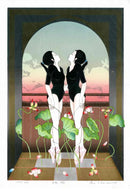 Ryusei Okamoto Original Woodblock Shiro Gitsune - Panteek Antique Prints