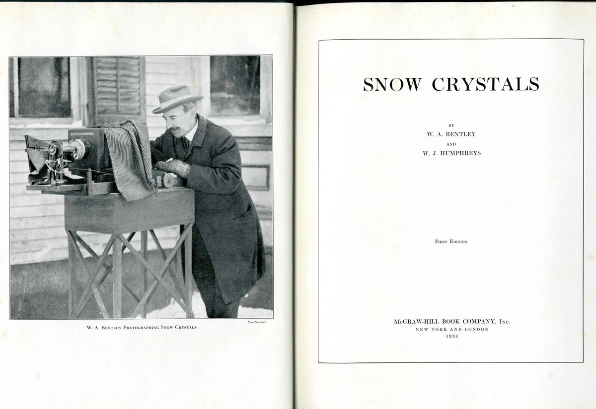 Snow Crystals Book by Bentley 1931 Original First Edition