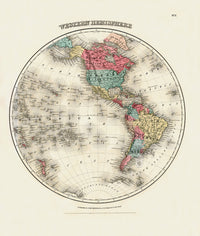 Antique Map Prints Colton Atlas Eastern Hemisphere