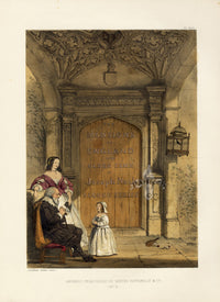 Nash Architecture Lithograph Doorway, Combe Abbey - Panteek Antique Prints