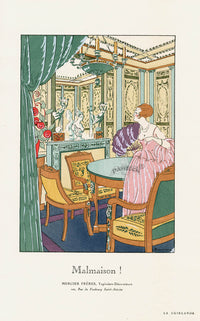 1919 Umberto Brunelleschi La Guirlande Malmaison, Bonette - Panteek Antique Prints