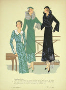 1920 Tres Parisien French Fashion Magazine Pochoir Creations Heim - Panteek Antique Prints