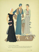 1920 Tres Parisien French Fashion Magazine Pochoir Creations Philippe et Gaston - Panteek Antique Prints