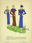 1920 Tres Parisien French Fashion Magazine Pochoir Creations Vera Borea - Panteek Antique Prints