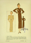 1920 Tres Parisien French Fashion Magazine Pochoir Creations Worth - Panteek Antique Prints