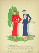 1920 Tres Parisien French Fashion Pochoir Bernard - Panteek Antique Prints