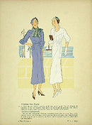 1920 Tres Parisien French  Pochoir Creations Jane Regny, Schiaparelli - Panteek Antique Prints