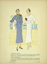1920 Tres Parisien French  Pochoir Creations Jane Regny, Schiaparelli