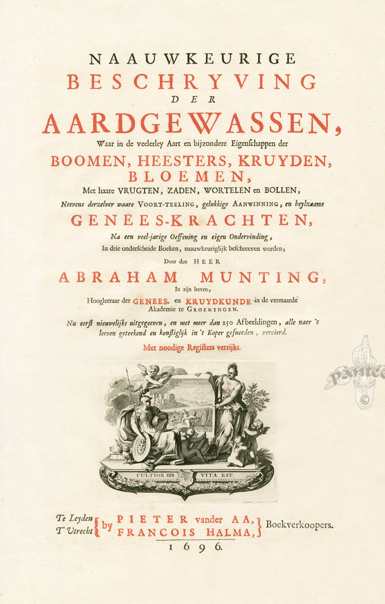 Abraham Munting 1796 Print Title Page
