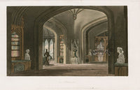 Ackermann Architecture Original Aquatint A Library - Panteek Antique Prints