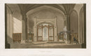 Ackermann Architecture Original Aquatint Gothic Hall - Panteek Antique Prints