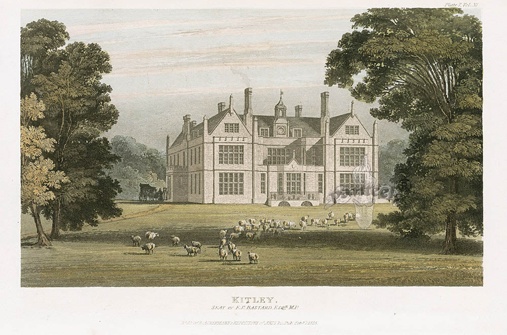 Ackermann Architecture Original Aquatint Kitley, Bastard Esq