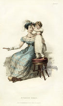 Ackermann's Repository Fashion Prints 1825 Blue Evening Dress - Panteek Antique Prints