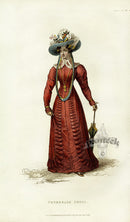 Ackermann's Repository Fashion Prints 1825 Promenade Dress - Panteek Antique Prints