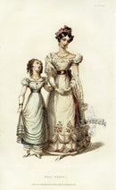 Ackermann's Repository Fashion Prints 1825 Rose Ball Dress - Panteek Antique Prints