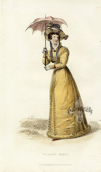Ackermann's Repository Fashion Prints 1825 Walking Dress - Panteek Antique Prints