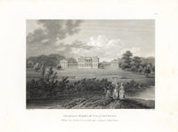 Angus English Stately Homes Original Print Attingham, Shropshire - Panteek Antique Prints