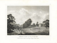 Angus English Stately Homes Original Print Coghill Hall, Yorkshire - Panteek Antique Prints