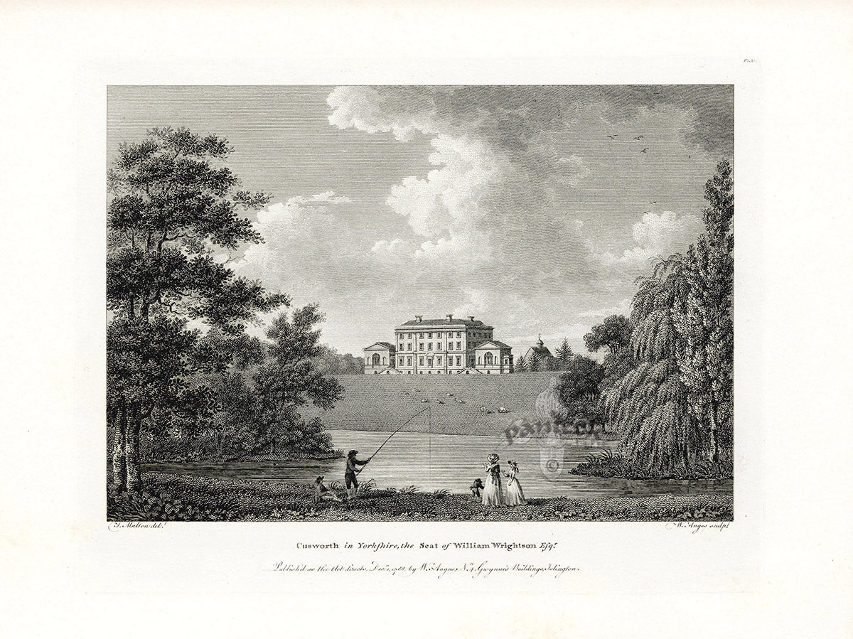 Angus English Stately Homes Original Print Cusworth, Yorks. | Panteek ...