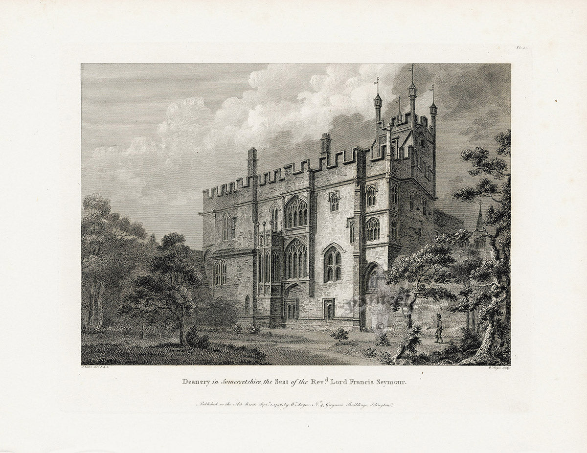 Angus English Stately Homes Original Print Deanery, Som.