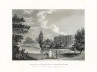 Angus English Stately Homes Original Print Merton Place, Surry - Panteek Antique Prints