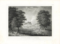 Angus English Stately Homes Original Print Newnham Court, Oxon. - Panteek Antique Prints