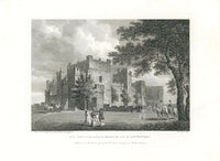 Angus English Stately Homes Original Print Raby Castle, Durham - Panteek Antique Prints