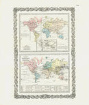 Antique Map Prints Colton Atlas Bird Map - Panteek Antique Prints