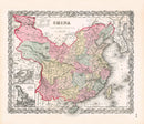 Antique Map Prints Colton Atlas China - Panteek Antique Prints