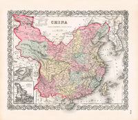 Antique Map Prints Colton Atlas China - Panteek Antique Prints