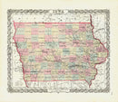 Antique Map Prints Colton Atlas Iowa - Panteek Antique Prints