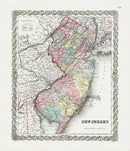 Antique Map Prints Colton Atlas New Jersey - Panteek Antique Prints