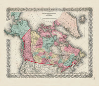 Antique Map Prints Colton Atlas Northern America - Panteek Antique Prints