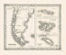Antique Map Prints Colton Atlas Patagonia - Panteek Antique Prints