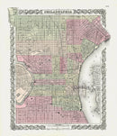 Antique Map Prints Colton Atlas Philadelphia - Panteek Antique Prints