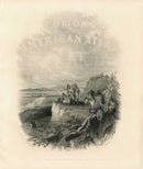 Antique Map Prints Colton Atlas Title Page Native Americans - Panteek Antique Prints