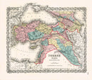 Antique Map Prints Colton Atlas Turkey in Asia - Panteek Antique Prints