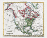 Antique Maps of the World, America, Arctic 1690, N. America 1810 - Panteek Antique Prints