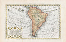 Antique Maps of the World, America, Arctic 1690 on S. America - Panteek Antique Prints
