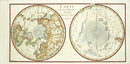 Antique Maps of the World, America, Arctic 1690 on Two Polar Regions - Panteek Antique Prints