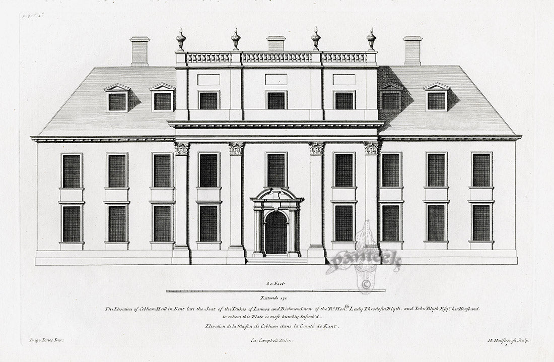 Architecture Stately Homes Vitruvius Britannicus Cobham Hall 1715
