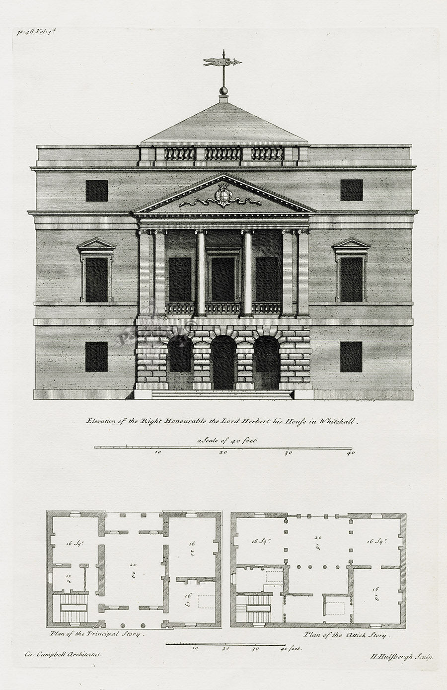 Architecture Stately Homes Vitruvius Britannicus Herbert 1715