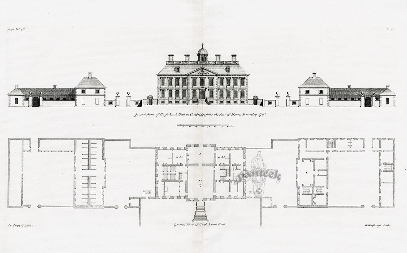 Architecture Stately Homes Vitruvius Britannicus Horse heath 1715